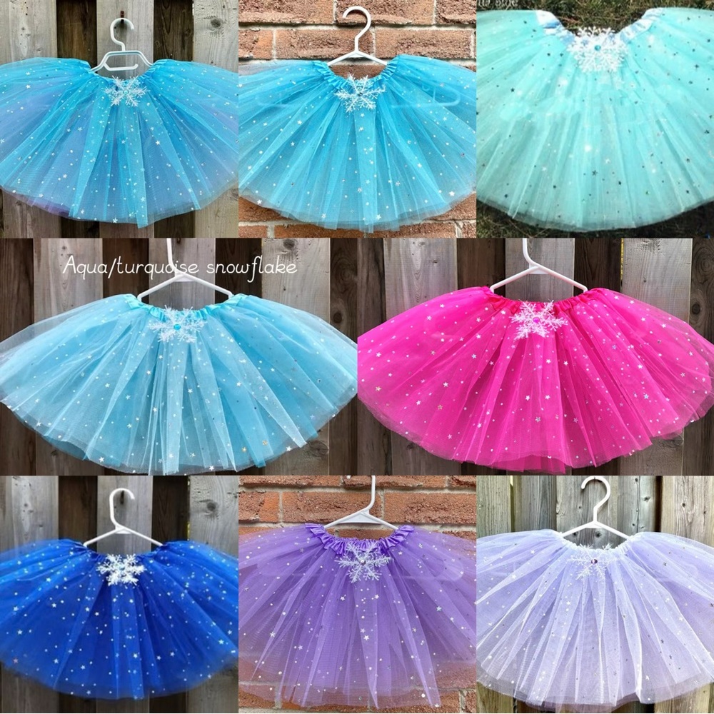 NEW Sparkle Snowflake tutu 4 full layer